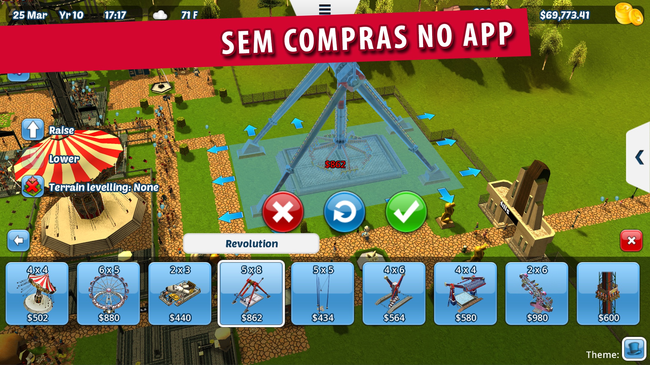 Screenshot do app RollerCoaster Tycoon® 3