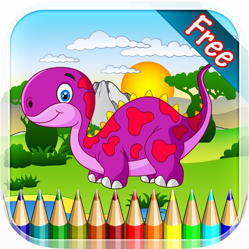 Dinosaur Coloring Book 4 - Drawing and Painting Colorful for kids games free iOS App