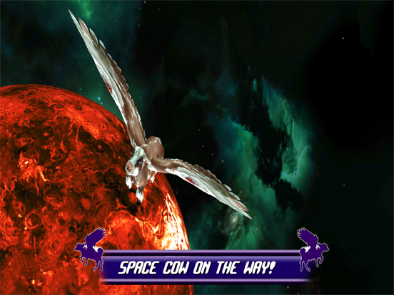 Screenshot #6 pour Flying Cow Rescue Galaxy Game : The Super Cow Flying Simulator Game of 2016