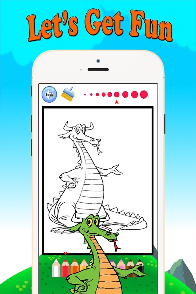 Dragon Paint and Coloring Book: Learning skill best of fun games free for kids screenshot 4