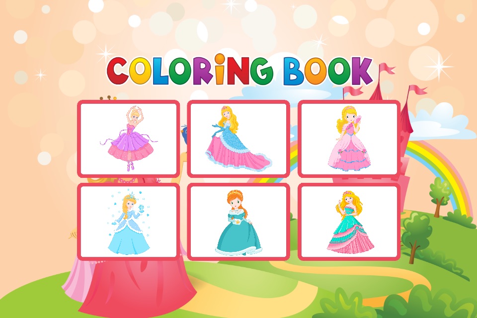 Princess Coloring Book - Painting Game for Kids screenshot 2