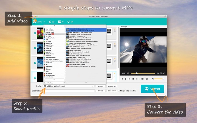 ‎4Video MP4 Converter - MOV/AVI Screenshot