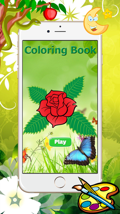 Screenshot #1 pour Flower Coloring Book - Apprendre le dessin et la peinture pour les enfants