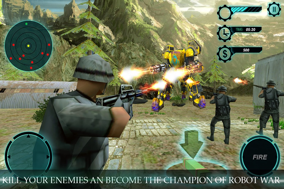 Robot War Military Mission screenshot 2