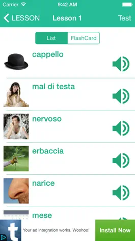 Game screenshot Learn Italian By Picture and Sound - Easy to learn Italian vocabulary mod apk