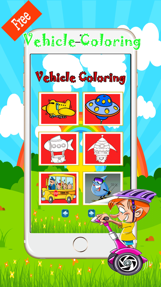 coloring book school bus & drawings trucks - 2.0 - (iOS)