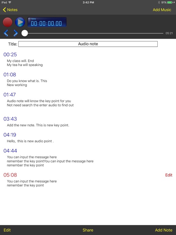 Screenshot #4 pour Meeting Lecture & Voice Audio Notes Record