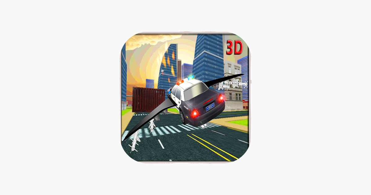 ‎Flying Police Car 3D Driver – Reckless Chasing of Mafia Gangster Auto ...
