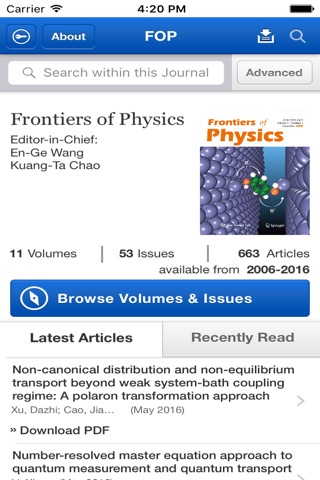 Frontiers of Physics screenshot 2