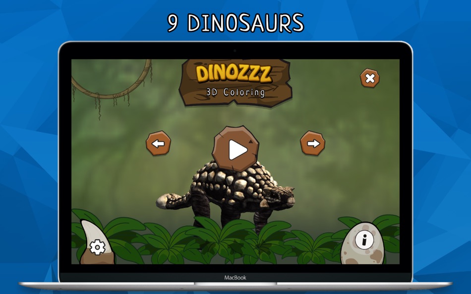 DINOZZZ - 3D Coloring - unique, interactive, animated full-3D live dinosaurs coloring & painting experience for kids & adults - 1.2 - (macOS)