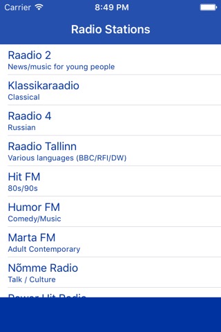 Radio Estonia FM - Streaming and listen to live online music, news show and Estonian charts raadio muusikaのおすすめ画像1
