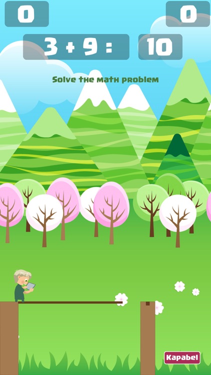 Math bridge builder - solve the problems to build the bridge