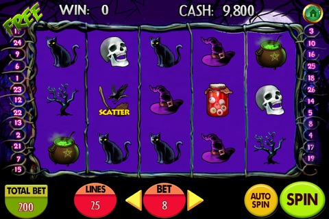 Halloween Slots Mania Deluxe - Free pokie casino machine game screenshot 4