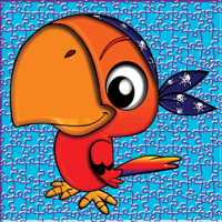 lucu burung and jigsaw hewan puzzle - permainan menyenangkan pendidikan untuk anak-anak dan balita
