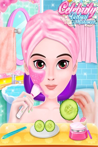 Celebrity Virtual Makeup - Star Girl Salon, Girls Dress up & Spa Free Games screenshot 2