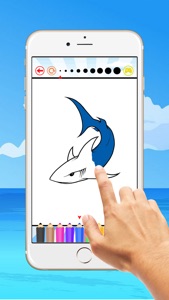 Fish Coloring Book for Children : Learn to color a dolphin, shark, whale, squid and more screenshot #3 for iPhone