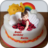 Name and Photo on Birthday Cake