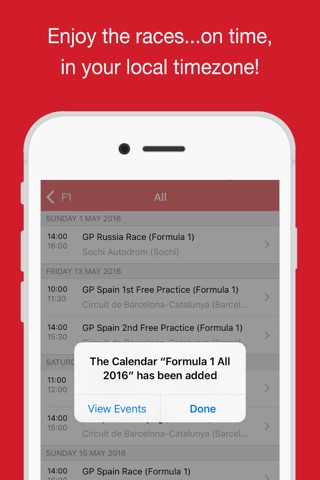 Formula 2020 Schedule screenshot 4