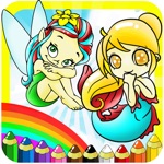 Fairy Coloring book and painting for toddlers HD Free Lite - Colorful Childrens Educational drawing games for little kids boys and girls