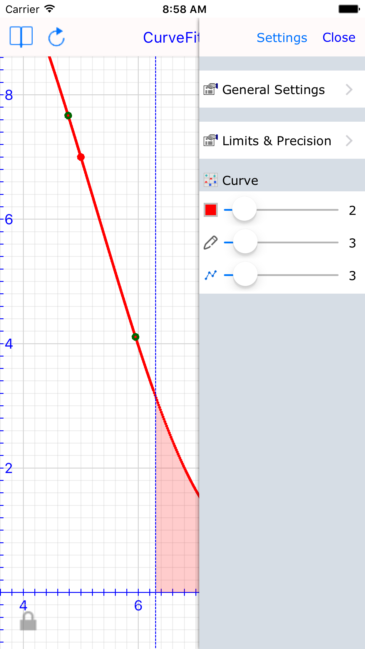 Curve Fit Graph Calc Lite
