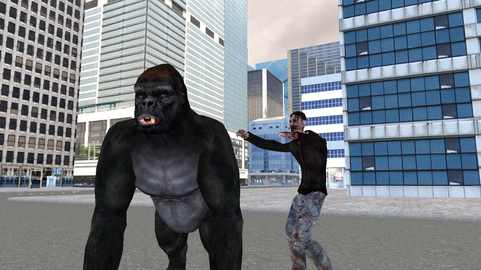 Real Gorilla vs Zombies - City - 2 - (iOS)