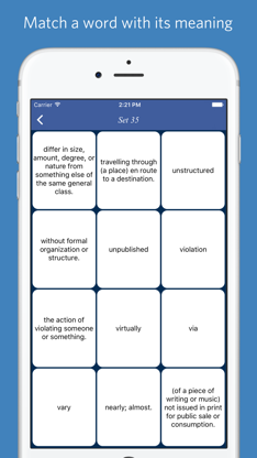 Academic Word List - quiz, flashcard and game screenshot 5