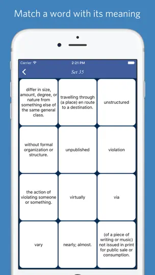 Academic Word List - Quiz, Flashcard And Game iPhone Ekran Görüntüsü 5