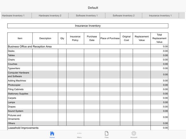 Insurance Inventory