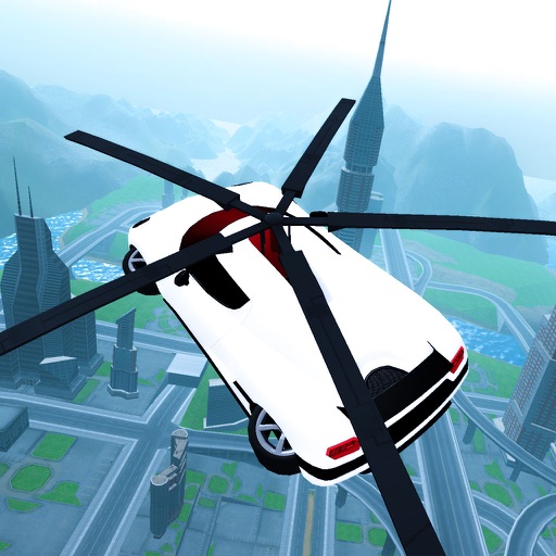 Flying Car Futuristic Rescue Helicopter Flight Simulator - Extreme Muscle Car 3D iOS App