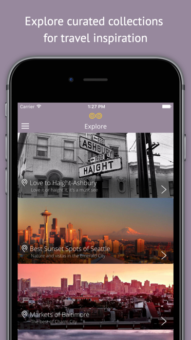 SeeSaw - Travel Inspiration iPhone screenshot 1 - Travel app
