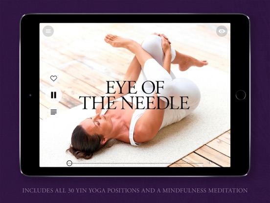 Yin yoga iPad app afbeelding 4