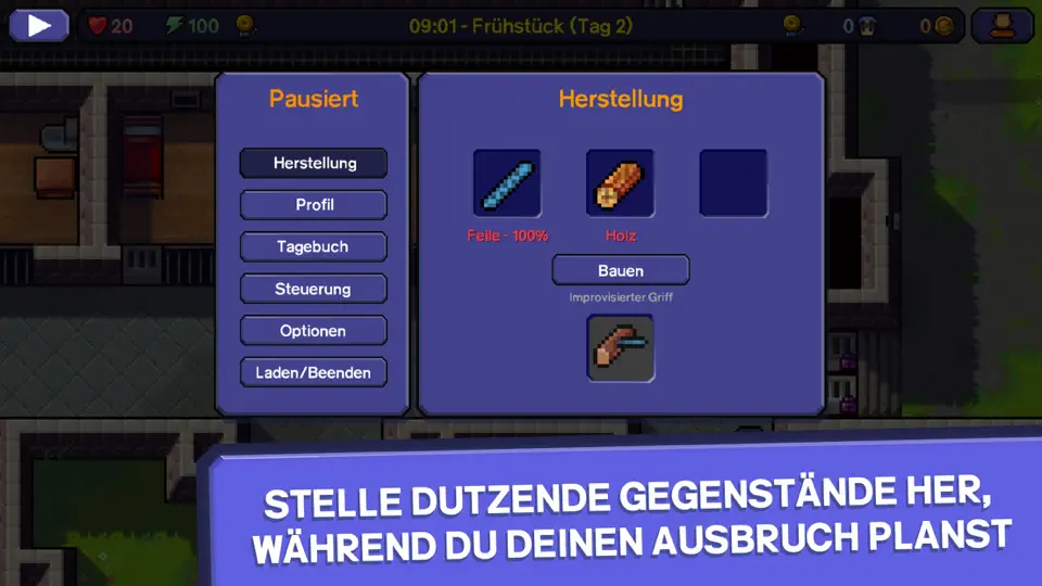 Screenshot von The Escapists: Gefängnisausbru auf dem iPhone 4