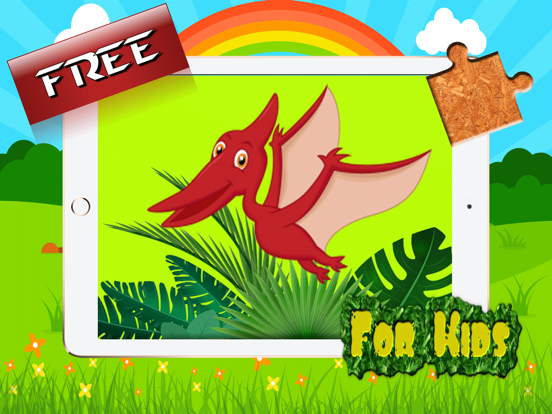 Dinosaur Rex Jigsaw Puzzle Farm - Fun Animated Kids Jigsaw Puzzle with HD Cartoon Dinosaurs iPad screenshot