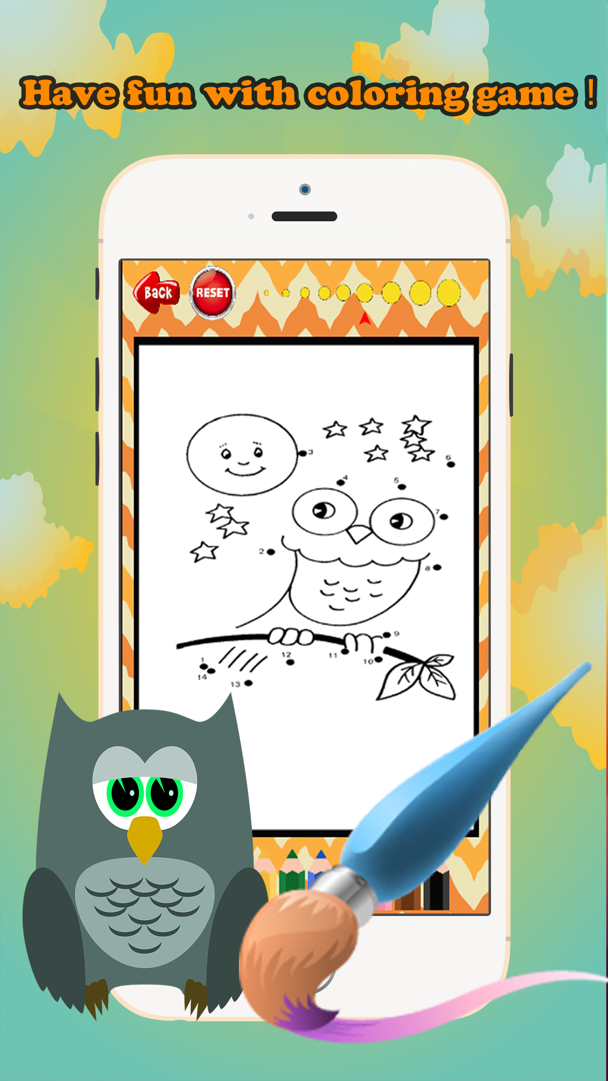 Brain dots Coloring Book - coloring pages dot games free for kids and toddlers screenshot 3