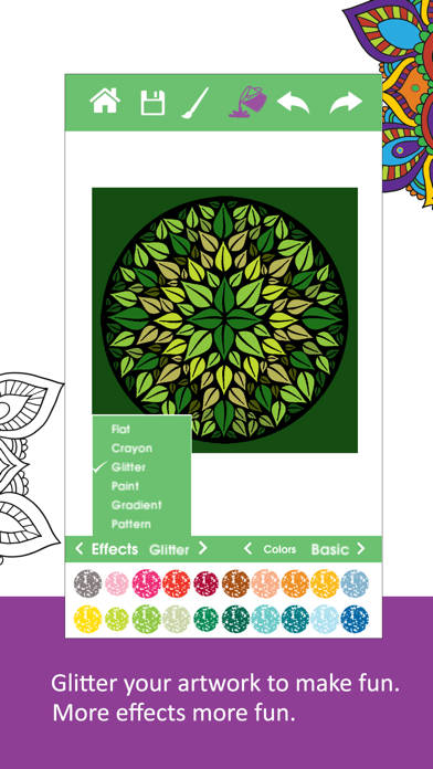Color Ring-Free adult coloring book and best art therapy for canvas and flowersのおすすめ画像4