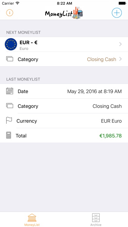 MoneyList - Money Counter - Converter