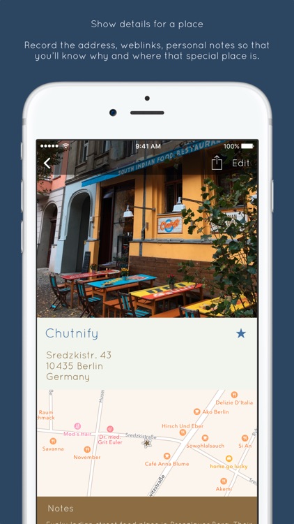 Places - for your own travel notes