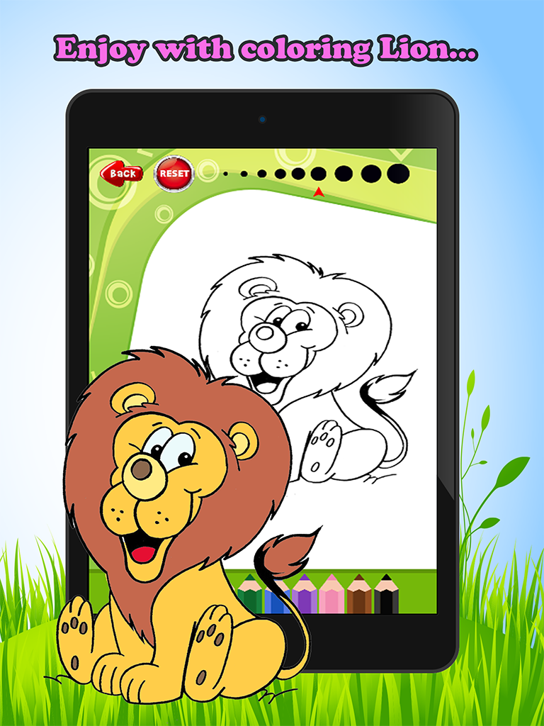 Coloring Book games free for children age 1-10: These cute animal lion coloring pages provide hours of fun activities screenshot 5