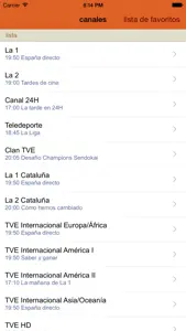 España listados de TV screenshot #1 for iPhone