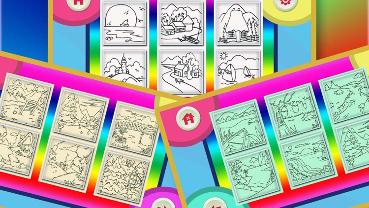 Colouring the Scenery Step By Step - Coloring Book For  Kids and Preschool Children screenshot-3