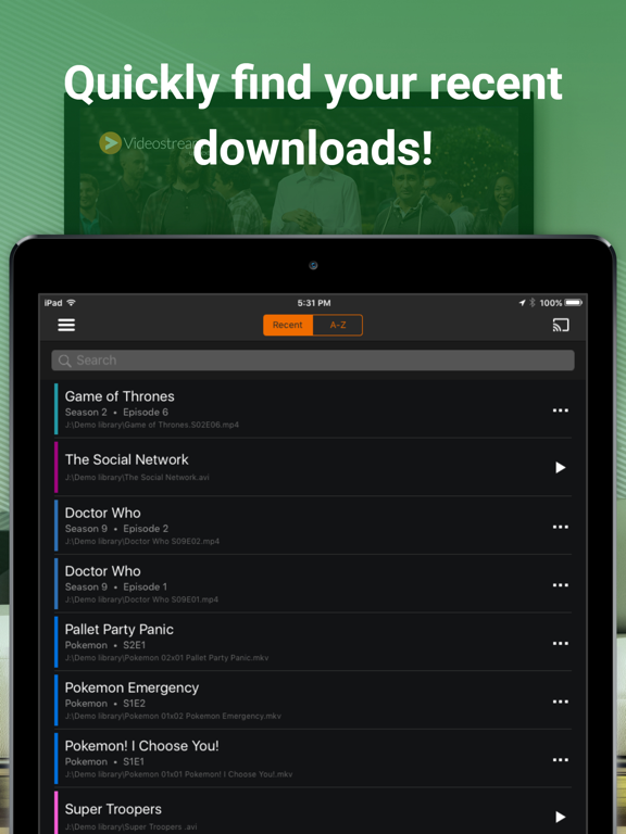 Screenshot #6 pour Videostream Mobile for Chromecast