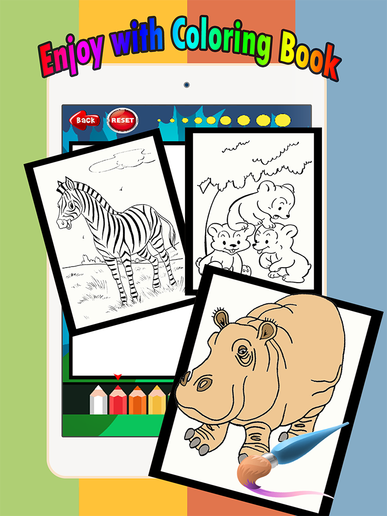 Zoo animals Coloring Book: Move finger to draw these coloring pages games free for children and toddler any age screenshot 6