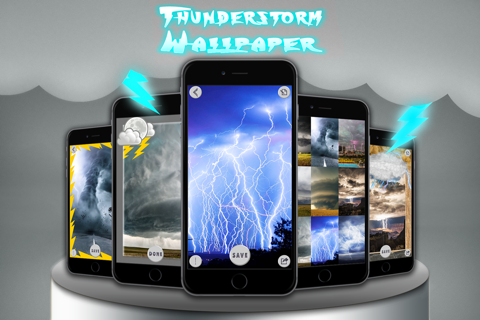 Thunder-Storm Wallpaper – Cool Lightning Lock-Screen & Dark Background Design.s screenshot 3