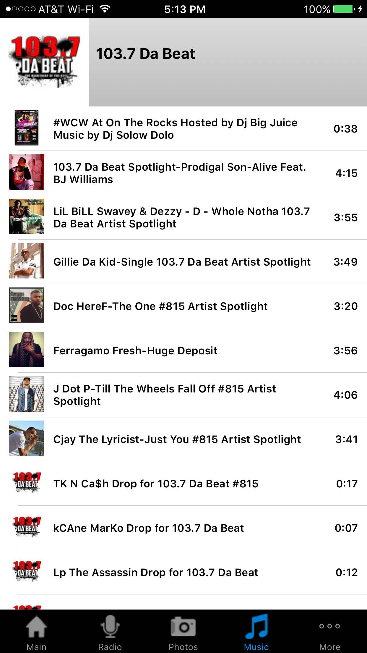 103.7 Da Beat