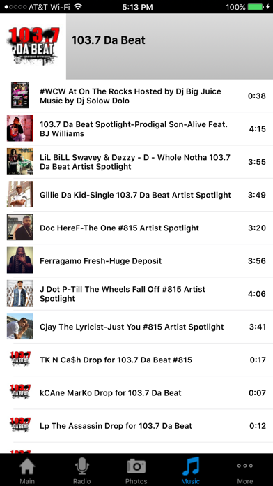 Screenshot 3 of 103.7 Da Beat App