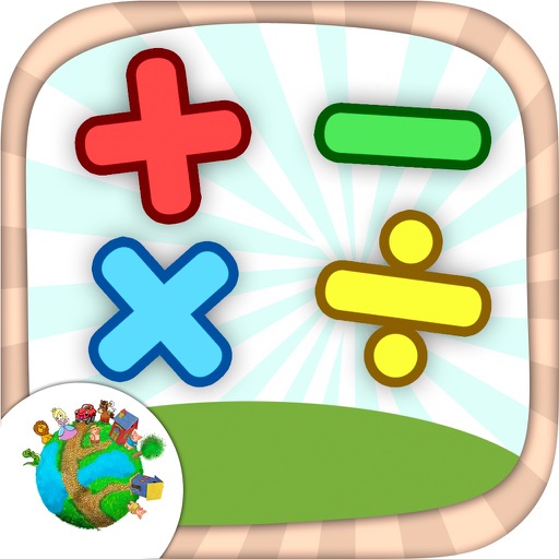 Add, subtract, multiply and divide – funny Math games for kids and children Icon