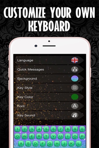 Glitter Keyboard Skins – Customize Keyboards with Glowing Backgrounds, New Emoji.s and Fonts screenshot 3