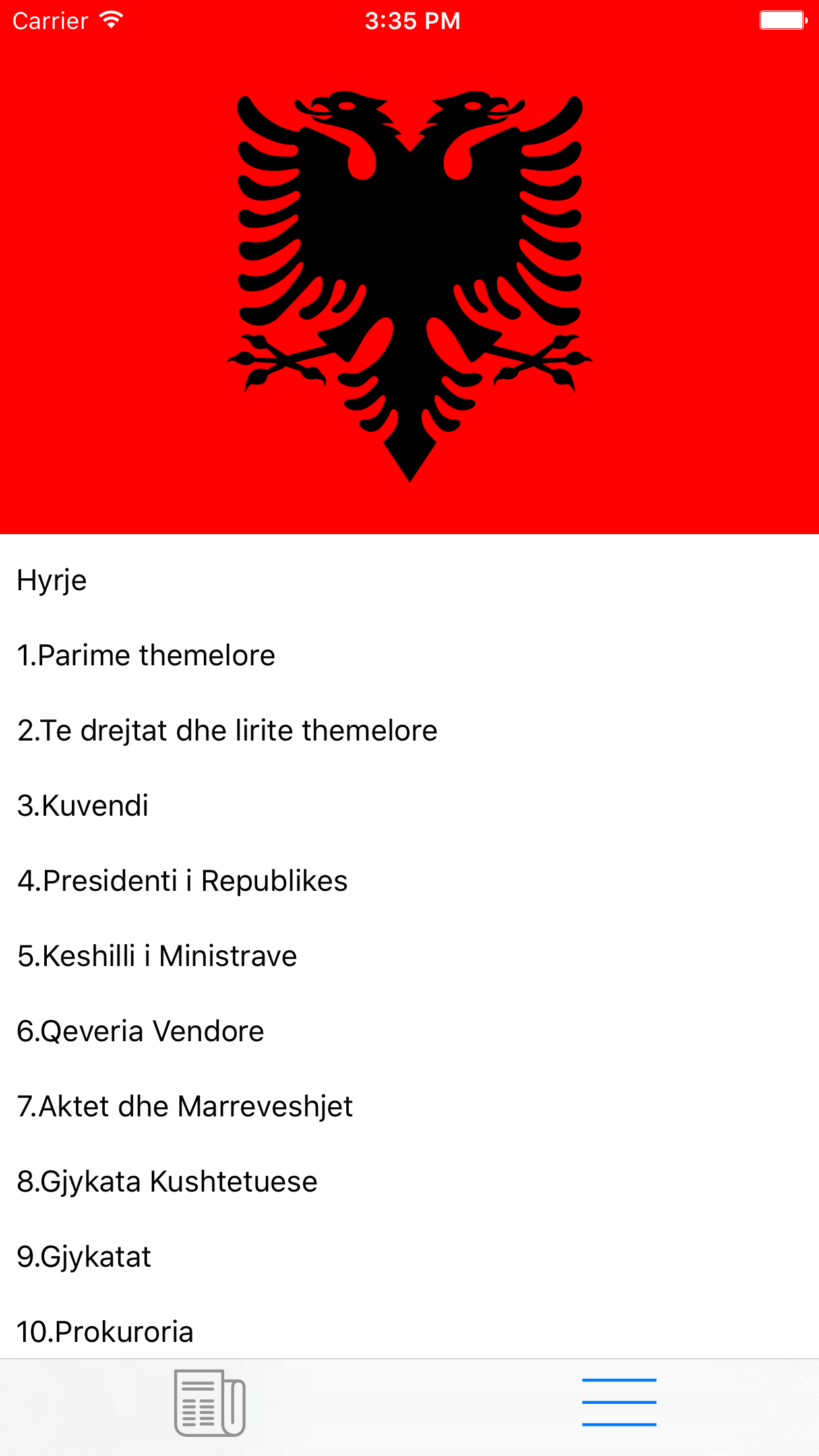 Kushtetuta e Shqiperise