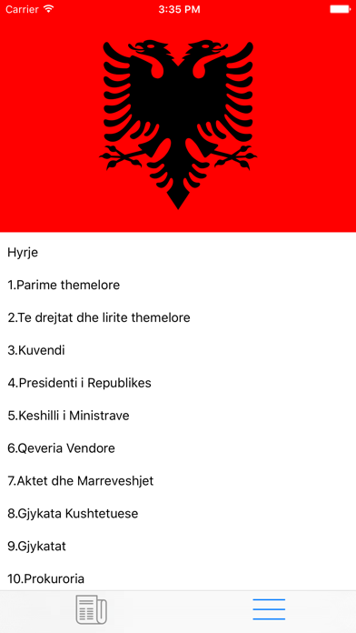 Screenshot #1 pour Kushtetuta e Shqiperise