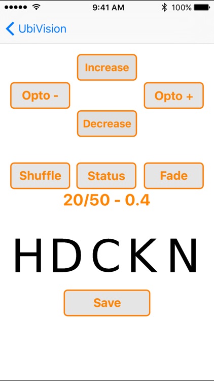 UbiVision Eyechart